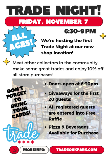 FREE Collectors Trade Night - November 7th 6:30pm-9:30pm