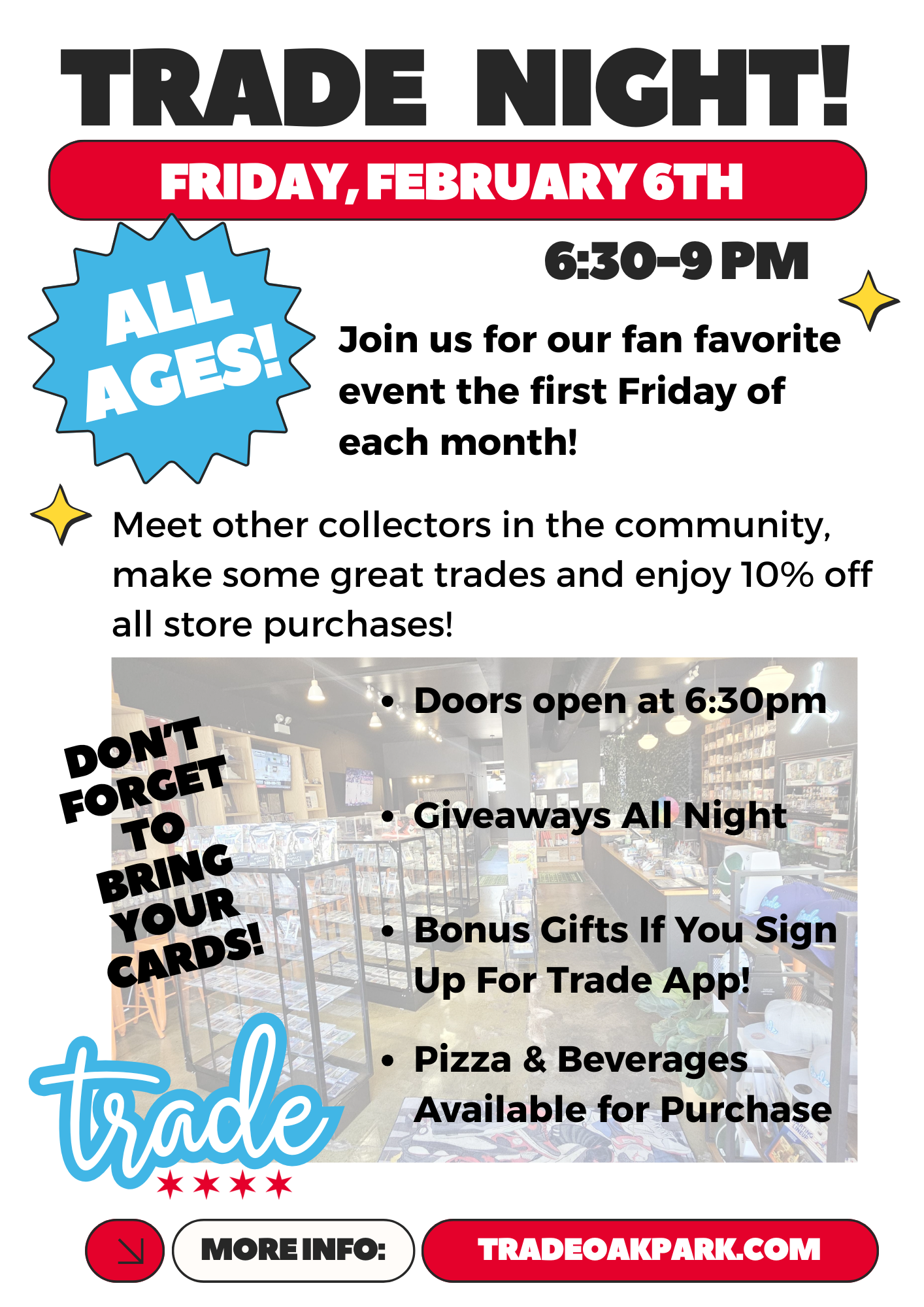 FREE Collectors Trade Night - February 6th, 6:30pm-9:30pm