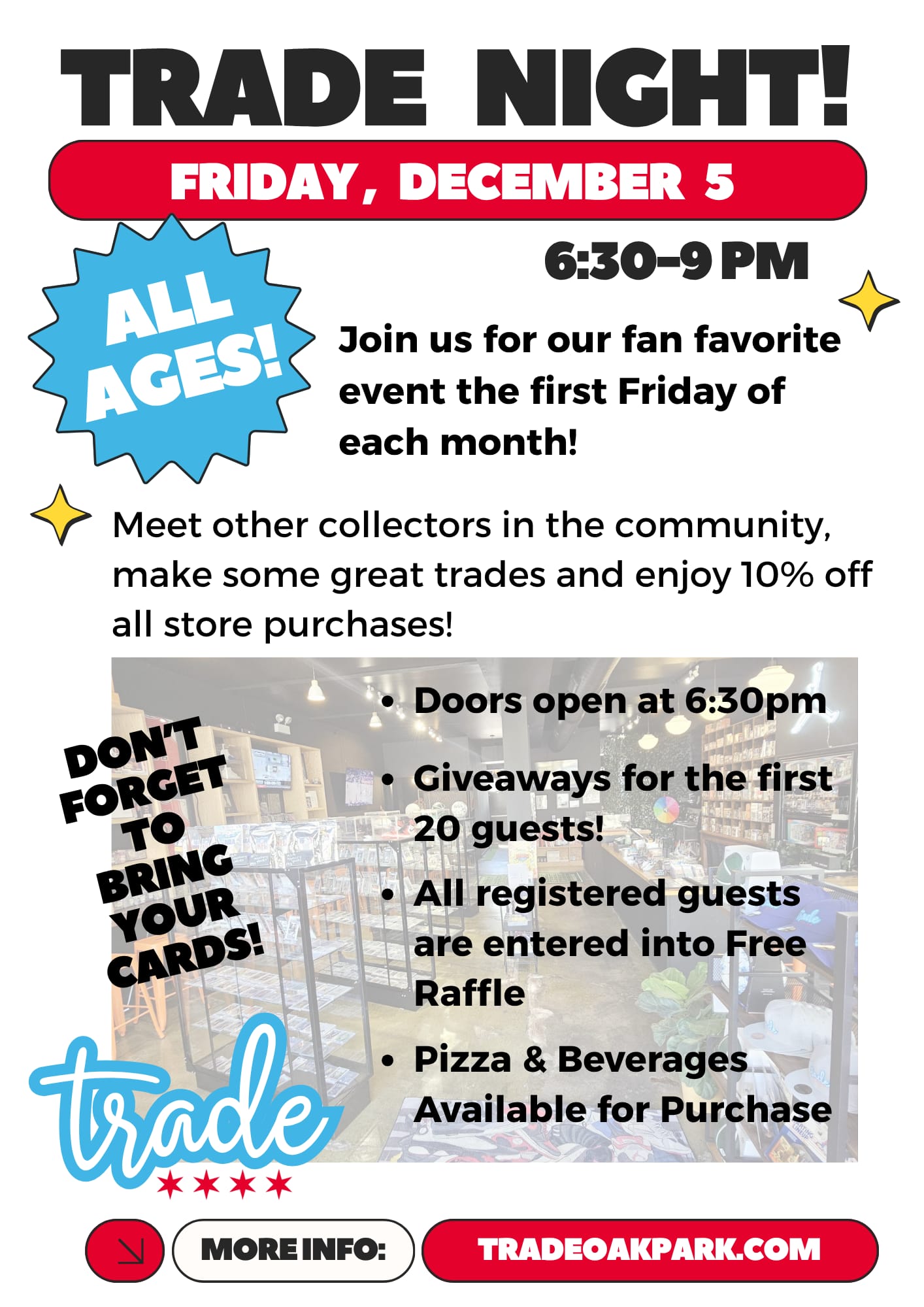 FREE Collectors Trade Night - December 5th 6:30pm-9:30pm