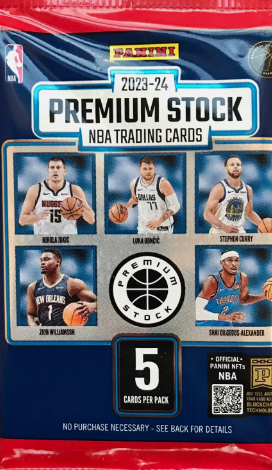 2023-24 NBA Hoops Premium Stock Basketball Blaster Box PACK (5 Cards)